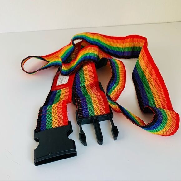 Rainbow Nylon Web Belt - Picture 1 of 2
